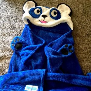 Blue Panda Hooded Snuggle Blanket Robe